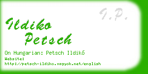 ildiko petsch business card