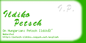 ildiko petsch business card